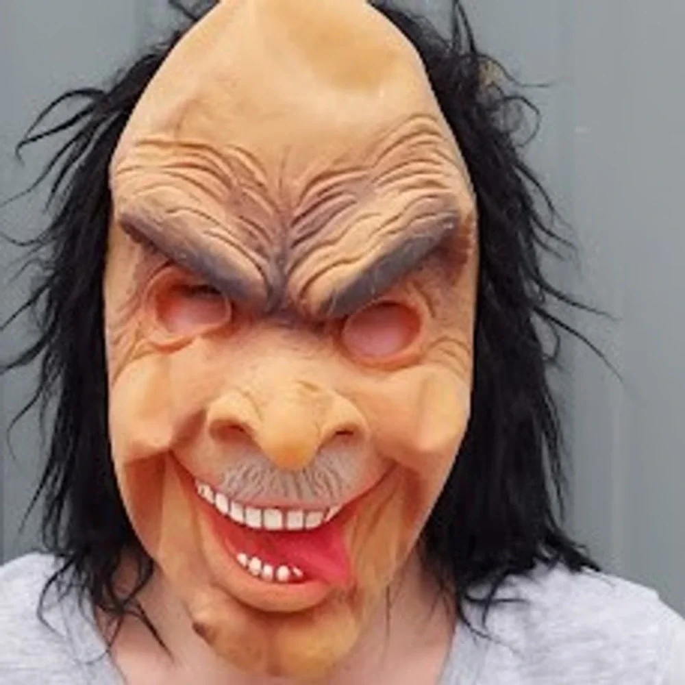 Vintage Topstone‎ Danbury CT Creepy Monster Latex Mask with Black Hair Korea